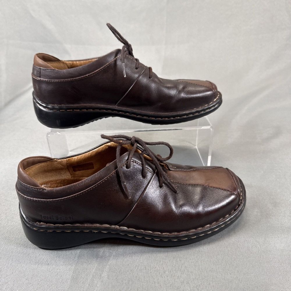 Josef Seibel Shoes Womens US 6‎ EU 36 Brown Leather L Oxford Lace Up Comfort